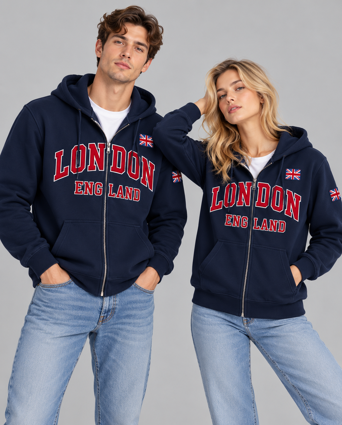 London England Classic Full-Zip Hoodie