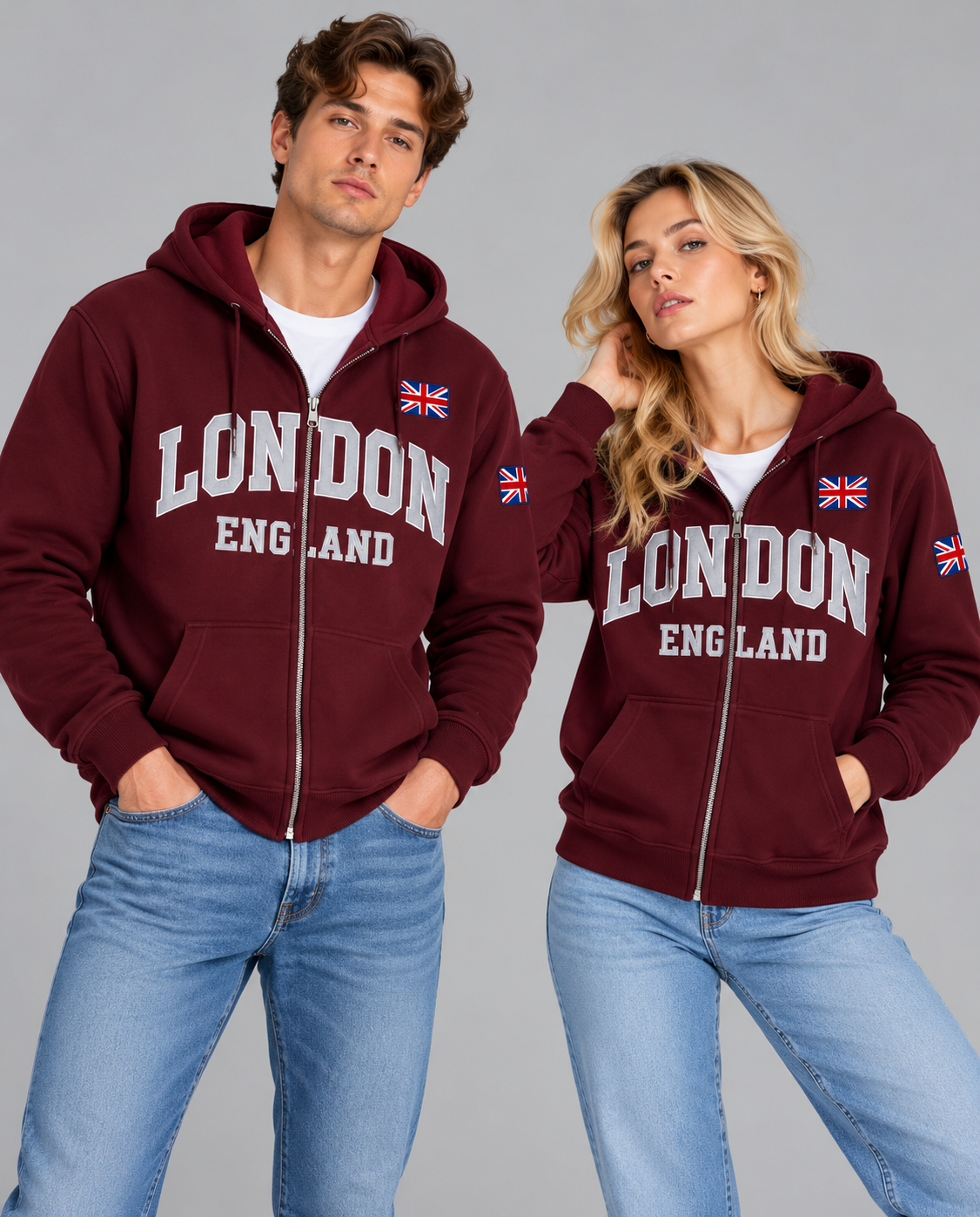 London England Classic Full-Zip Hoodie