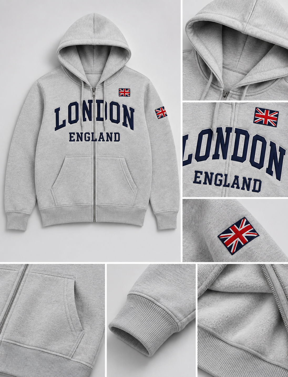 London England Classic Full-Zip Hoodie