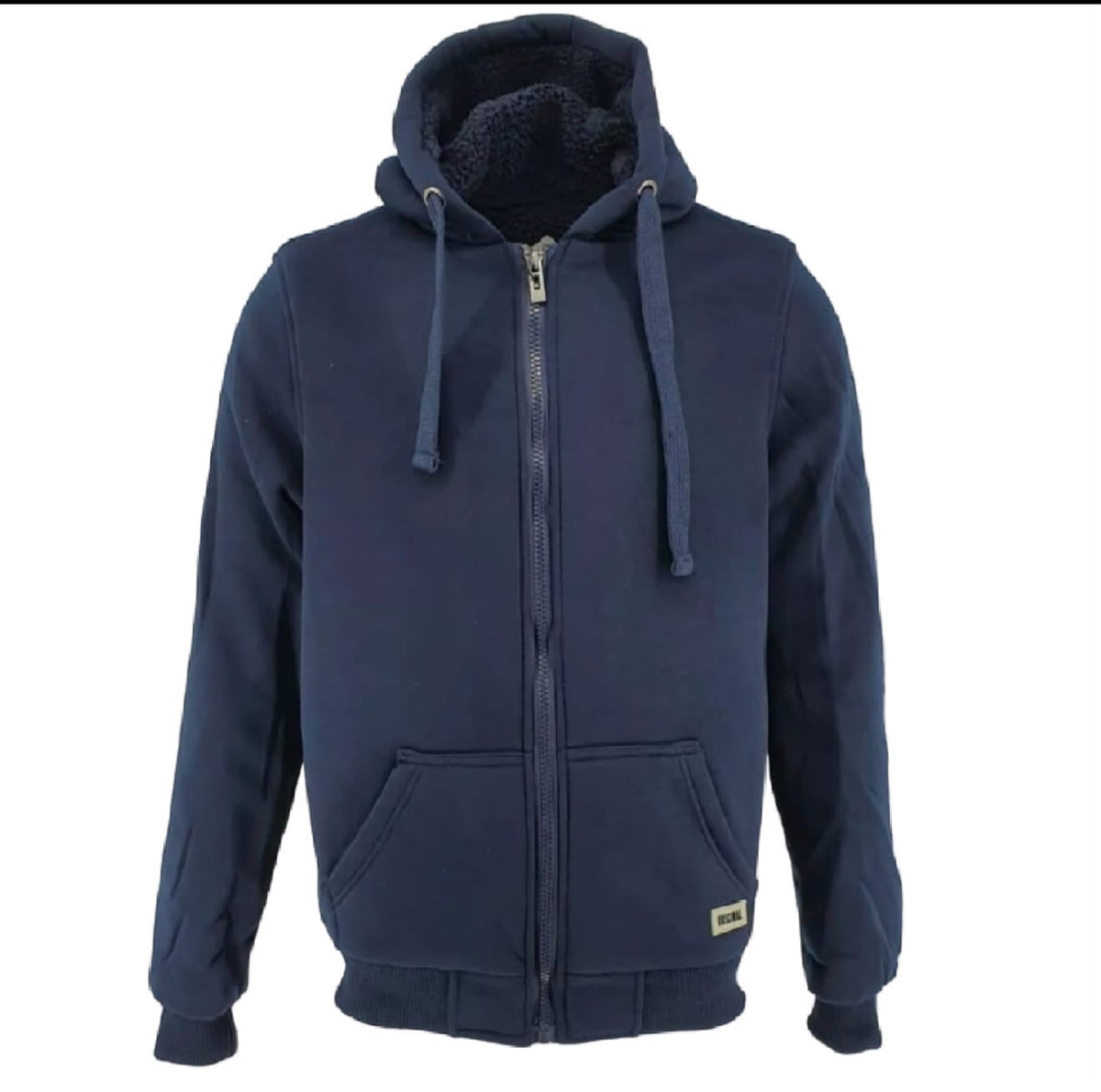 Men’s Heavyweight Fleece Fur-Lined Zip Through Hoodie – Kangaroo Pocket, Ribbed Cuffs & Hem – M–XXL