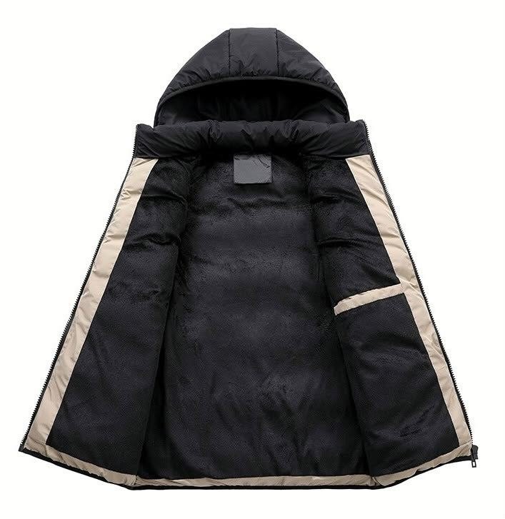 Men's winter thermal puffer vest featuring an insulated, sleeveless quilted design optimized for cold-weather layering