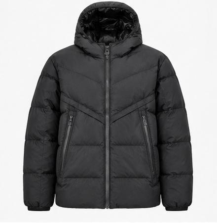 Winter Jackets For Men Color Block Hooded Puffy Puffer Jacket Elasticated Cuffs & Zipper Pockets Thermal Coats Heavy Weight Down Quilted Windproof Top Coat